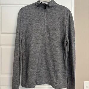 Banana Republic Men's Heather Gray Zip-Up Sweater